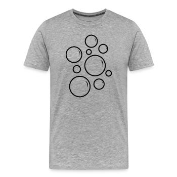 Bubble - Men's Premium Organic T-Shirt - heather grey - Front - Damien (186cm)