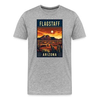 Explore Scenic Beauty of Flagstaff in Arizona - Men's Premium Organic T-Shirt - heather grey - Front - Damien (186cm)