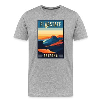Discover Scenic Beauty of Flagstaff in Arizona - Men's Premium Organic T-Shirt - heather grey - Front - Damien (186cm)