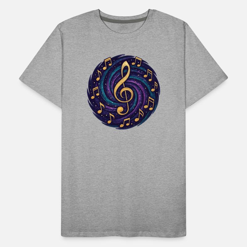Cosmic Musical Notes Men's Premium Organic T-Shirt
