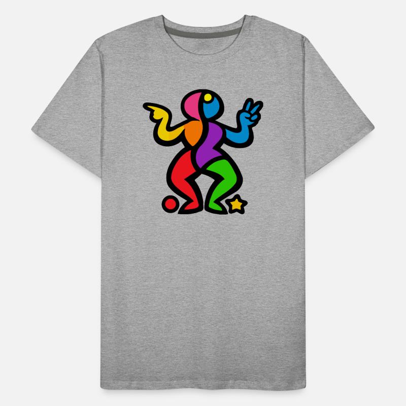 Bunte Tanzform Männer Premium Bio T-Shirt