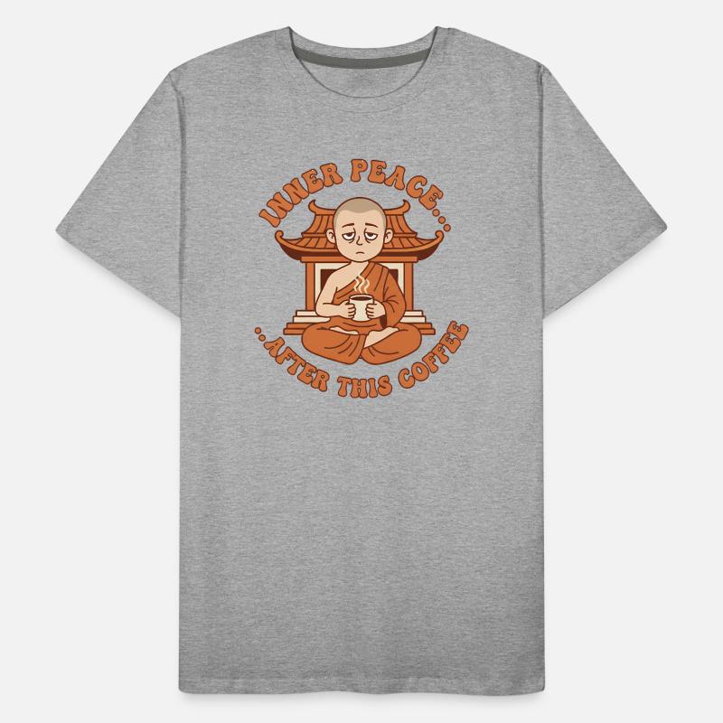 Inner Peace Kaffee Zen-Mönch Männer Premium Bio T-Shirt