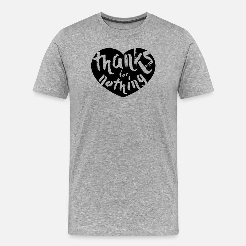 thanks for nothing - Männer Premium Bio T-Shirt - Grau meliert