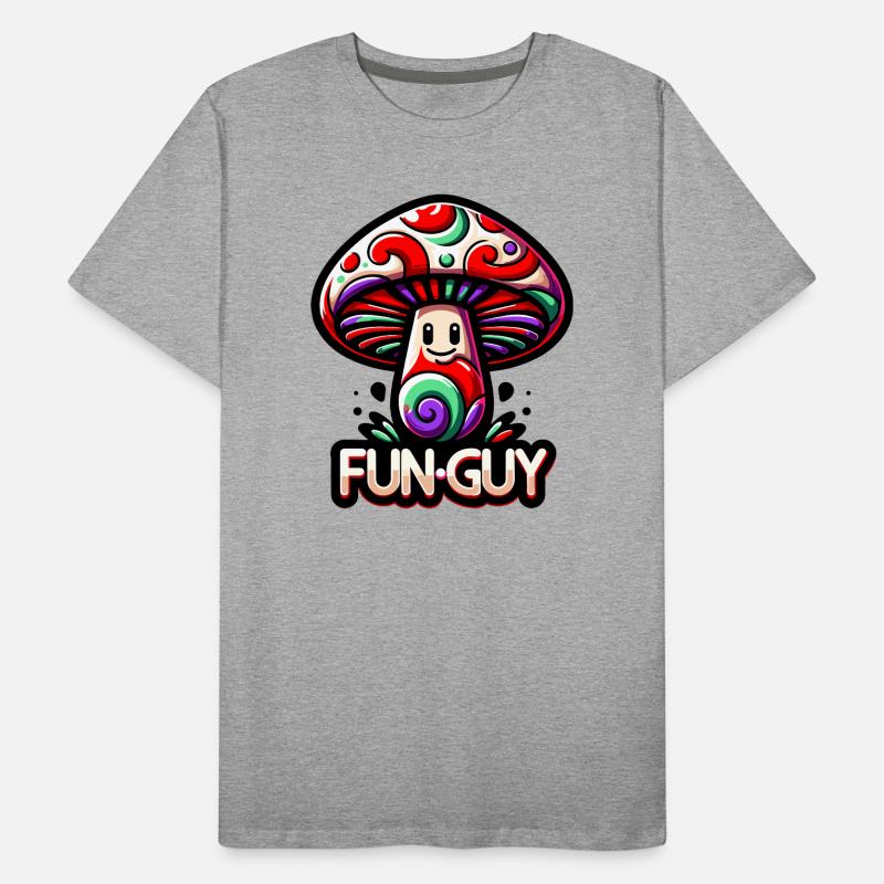 Psychedelic Mushroom Fun Guy Men's Premium Organic T-Shirt