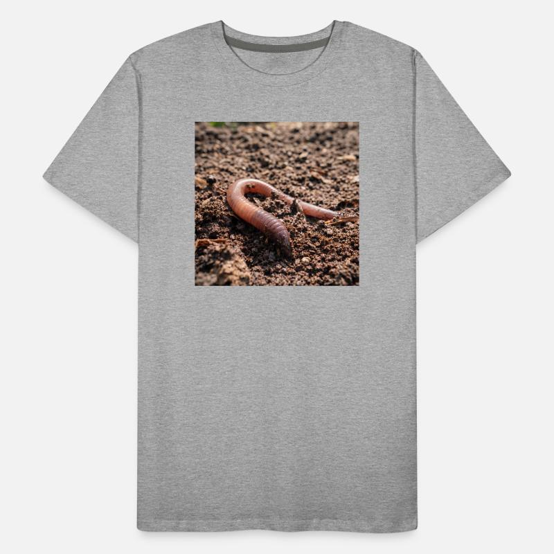 Vers de terre dans le sol T-shirt bio Premium Homme