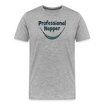 Conception professionnelle de hamac - T-shirt bio Premium Homme - gris chiné - Devant - Damien (186cm)