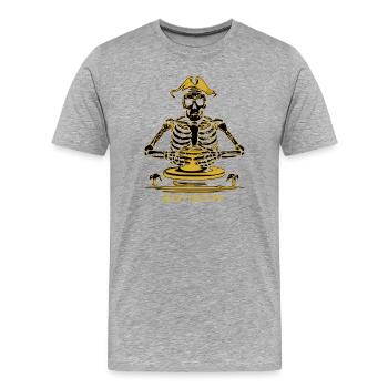 Deadly Precision – Royal Gold Edition - Männer Premium Bio T-Shirt - Grau meliert - Vorne - Damien (186cm)
