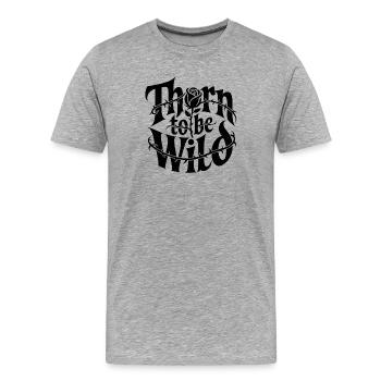 Thorn to be wild: Thorn design - Men's Premium Organic T-Shirt - heather grey - Front - Damien (186cm)