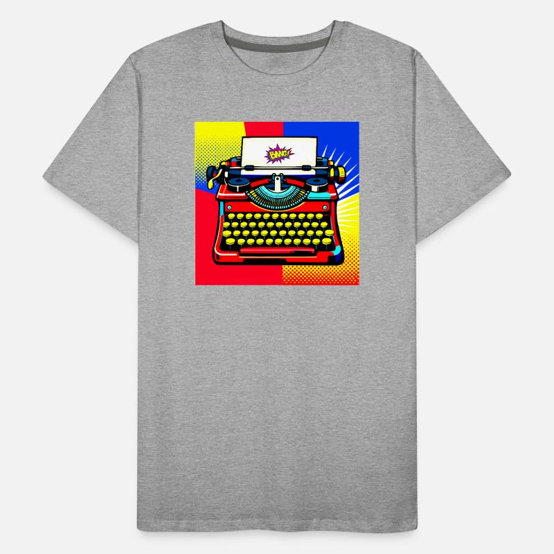 Pop Art Bang Typewriter Men's Premium Organic T-Shirt