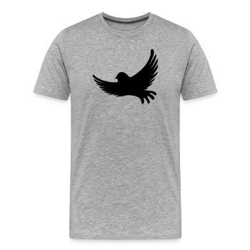 Bird Vogel - Männer Premium Bio T-Shirt - Grau meliert - Vorne - Damien (186cm)