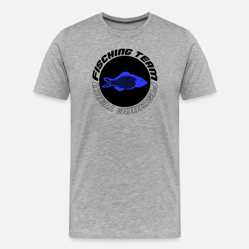 Fishing Team - Männer Premium Bio T-Shirt - Grau meliert