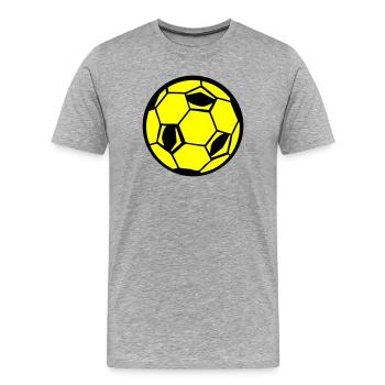 Soccer Fußball - Männer Premium Bio T-Shirt - Grau meliert - Vorne - Damien (186cm)