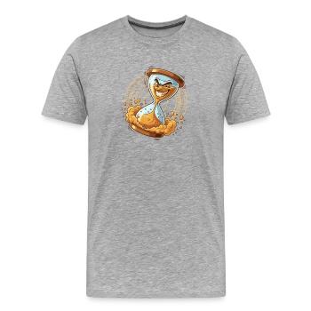 Raggling hours hourglass - Men's Premium Organic T-Shirt - heather grey - Front - Damien (186cm)