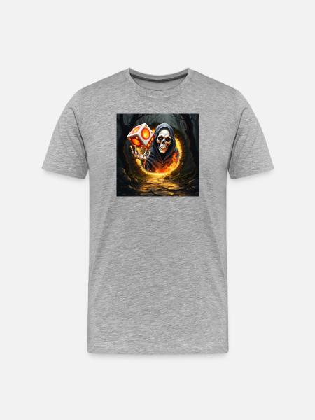 Death and Fire Dice - Men's Premium Organic T-Shirt - heather grey