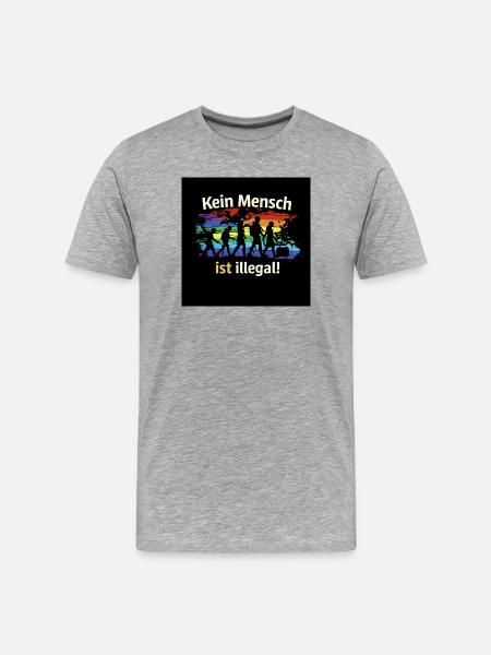 No one is illegal - Men's Premium Organic T-Shirt - heather grey