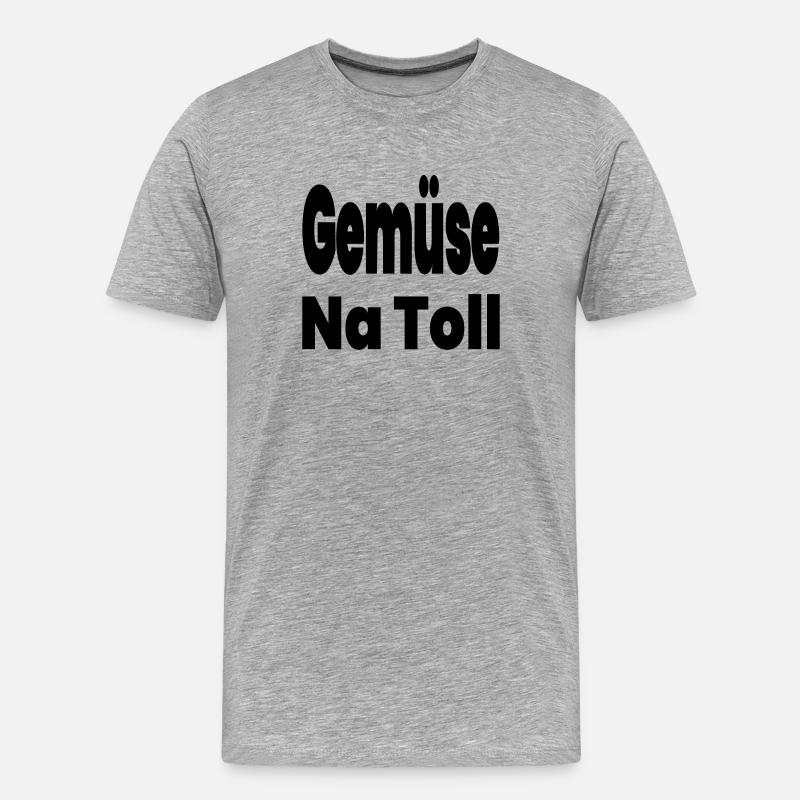 Gemüse - Männer Premium Bio T-Shirt - Grau meliert