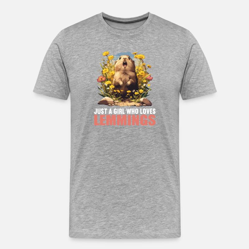 Lemminge Lemming - Männer Premium Bio T-Shirt - Grau meliert
