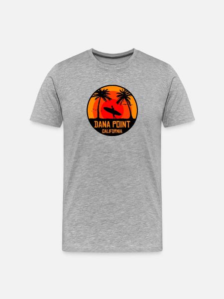 Dana Point Surf Sunset - Men's Premium Organic T-Shirt - heather grey