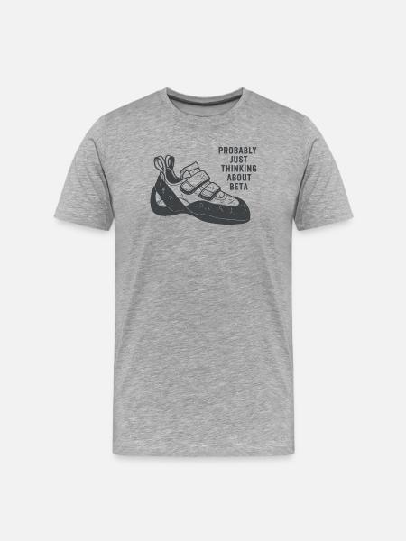 Beta Thought Sneaker Tee - Men's Premium Organic T-Shirt - heather grey
