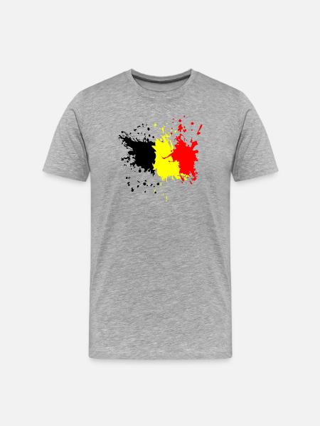 Belgium Splash - Men's Premium Organic T-Shirt - heather grey