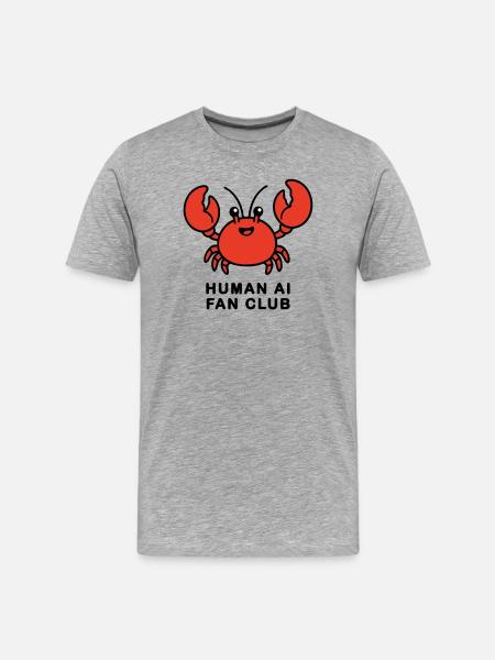 Human AI Fan Club - Men's Premium Organic T-Shirt - heather grey