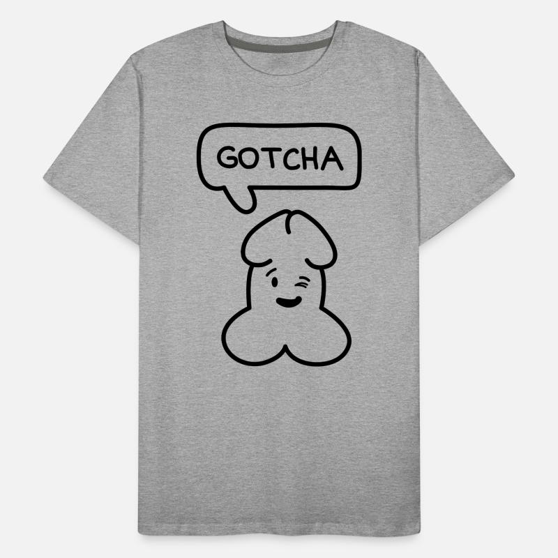 Émoticon drôle Junior 'Attrapé' T-shirt bio Premium Homme