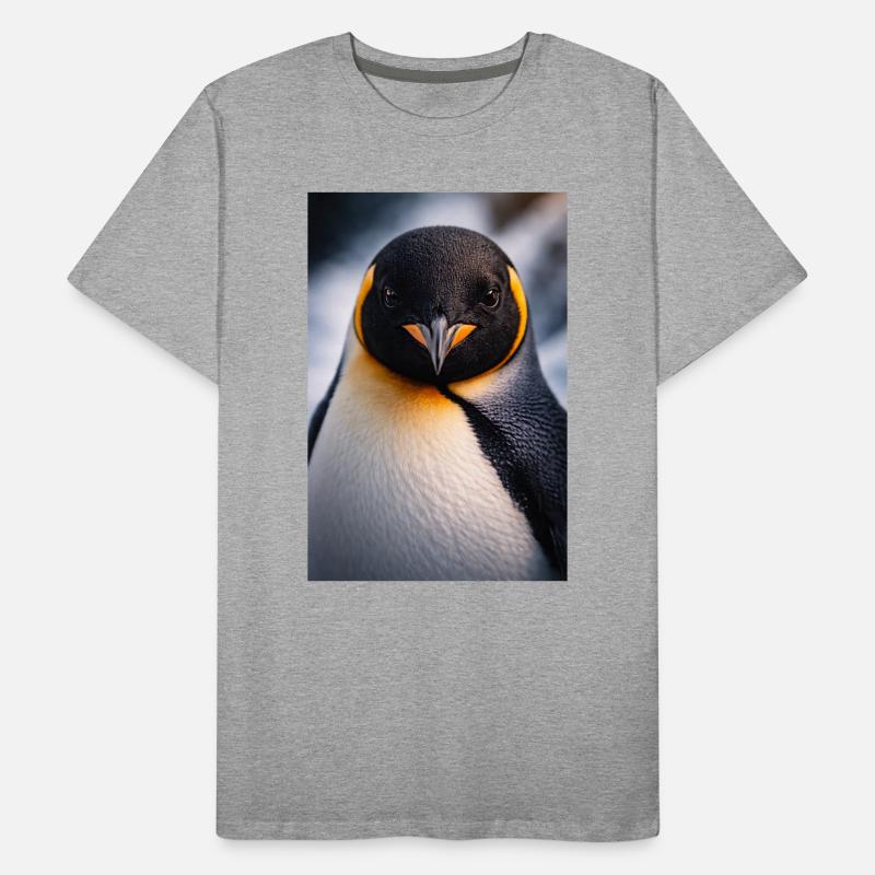 Penguin Gros Plan avec Contraste de Couleur T-shirt bio Premium Homme