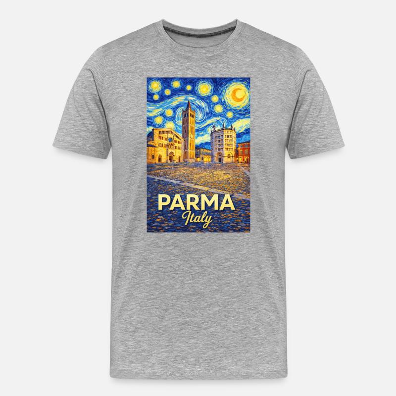Parma, Italien. - Männer Premium Bio T-Shirt - Grau meliert