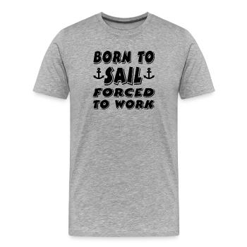 Voile - T-shirt bio Premium Homme - gris chiné - Devant - Damien (186cm)