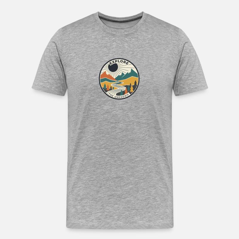 Expedition ins Unbekannte - Männer Premium Bio T-Shirt - Grau meliert