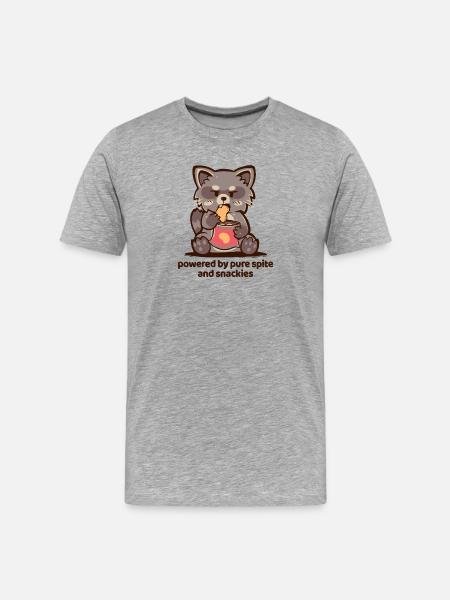 Propulsé par Pure Spite et Snackies - T-shirt bio Premium Homme - gris chiné