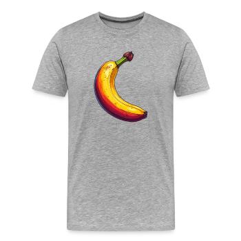 banane - T-shirt bio Premium Homme - gris chiné - Devant - Damien (186cm)