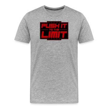 Push It To The Limit - Men's Premium Organic T-Shirt - heather grey - Front - Damien (186cm)