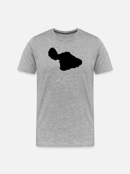 Maui map - Men's Premium Organic T-Shirt - heather grey