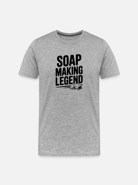 Soap Making Legend - Men's Premium Organic T-Shirt - heather grey