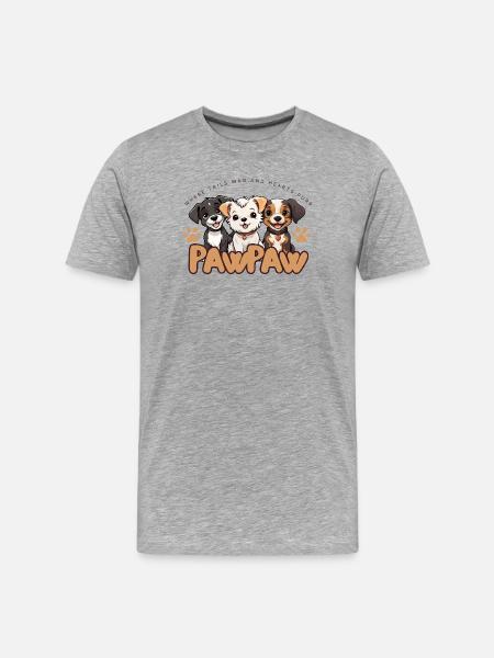 Puppy Love Tee - Men's Premium Organic T-Shirt - heather grey