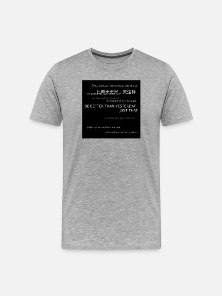Hoodie_back_2 - Männer Premium Bio T-Shirt - Grau meliert
