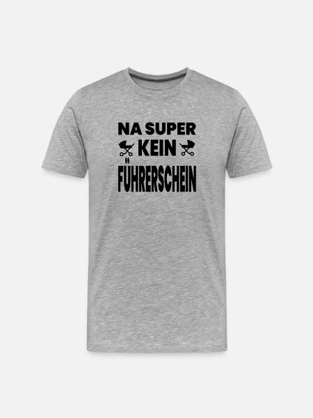 Führerschein - Männer Premium Bio T-Shirt - Grau meliert