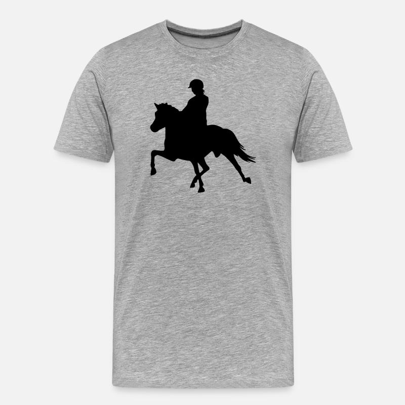 Passreiterin - Männer Premium Bio T-Shirt - Grau meliert