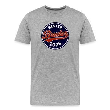 Best Brother 2026 - Birthday Brother - Men's Premium Organic T-Shirt - heather grey - Front - Damien (186cm)