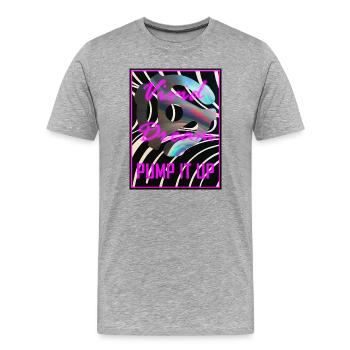 Pump It Up by Vivid Dream - Men's Premium Organic T-Shirt - heather grey - Front - Damien (186cm)