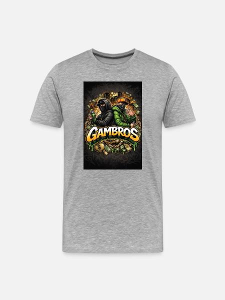 Gambros urban design. - Men's Premium Organic T-Shirt - heather grey