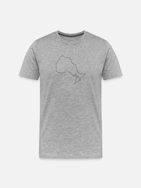 Ontario outline map - Men's Premium Organic T-Shirt - heather grey