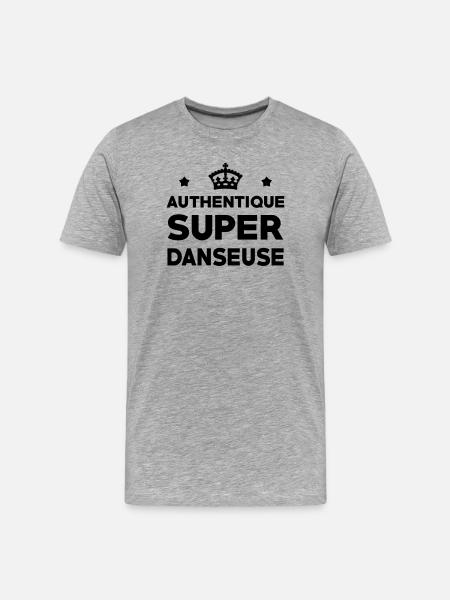 Authentic super dancer - Men's Premium Organic T-Shirt - heather grey