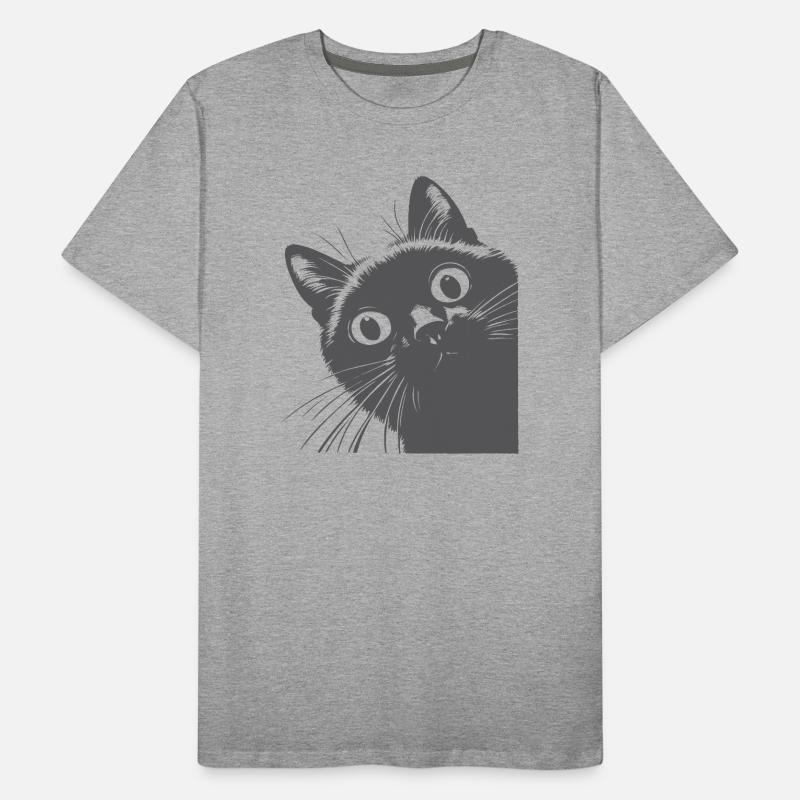 Chat noir T-shirt bio Premium Homme