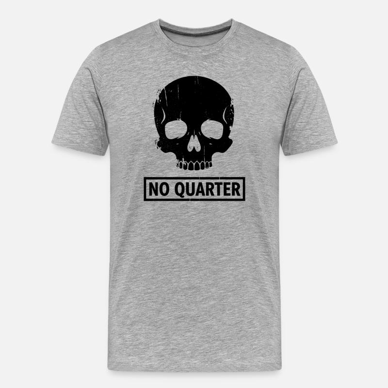 Keine Gnade wird gewährt - Männer Premium Bio T-Shirt - Grau meliert