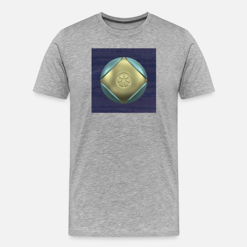 Emnaloc - Männer Premium Bio T-Shirt - Grau meliert
