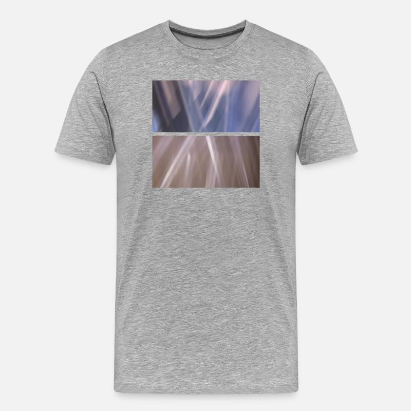 bildlich - Männer Premium Bio T-Shirt - Grau meliert