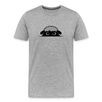 Cloudy sheep gaze - Men's Premium Organic T-Shirt - heather grey - Front - Damien (186cm)