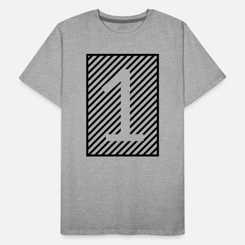 Nummer 1 – gerahmte Streifen Männer Premium Bio T-Shirt